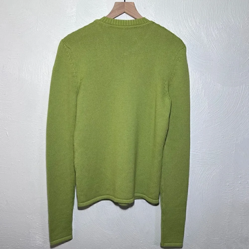 Bianca Saunders Tun Over Knit Jumper in Muted Lime